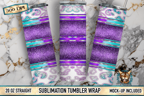 Download Purple Glitter Leopard 20oz Tumbler Wrap - Premium Resources