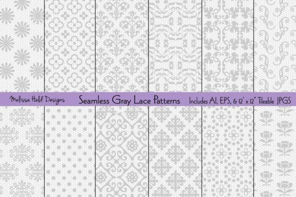 Download Seamless Gray Lace Patterns - Lace patterns Collection