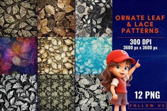 Download Ornate Leaf &amp; Lace Patterns - Lace patterns Collection